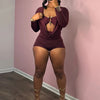 Insglas Frühling Trend Schwingkragen Sexy Damen Jumpsuit + Metallschnalle BH Hipster Midnight Party Neues Workout Fit Coquette Playsuits