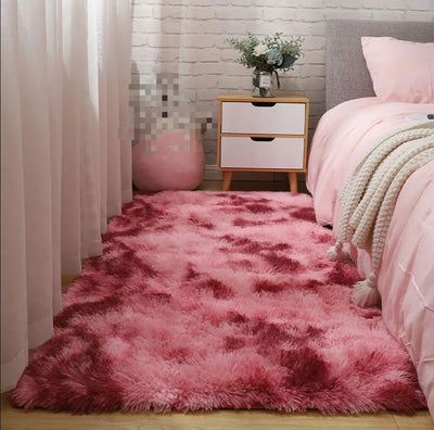 40x60cm Teppich Batik Plüsch Weiche Fußmatte für Wohnzimmer Schlafzimmer Antirutsch-Teppich