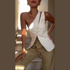 Urban White Women Blazer Coats Elegant Single Breasted V-neck Long Sleeve Female Jacket 2025 Autumn Office Lady Outwears
