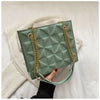 Ladies Fashion Large Capacity Chain Bag Retro Square Tote Bag Diamond Texture Shoulder Crossbody Daily Hundred Underarm Handbag