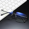 Men Blue Light Blocking Reading Glasses Women Dimond Cutting Rimless Eyeglasses Frame Anti Fatigue Hyperopia Presbyopic Eyewear