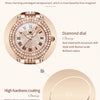 OLEVS Original Diamond Watch for Women Fashion Elegant Stainless Steel Waterproof Quartz Wristwatch Luxury Ladies Dress Watches