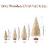 Artificial Mini Wooden Christmas Tree Blue Green White Gold Tower Pine Small Sisal Christmas Tree Tabletop Ornament Decor