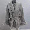 UCXQ Elegant OL Office Lady Overcoats Fur Patchwork Long Sleeve Woolen Coat Beautiful Women's Clothing Jacket Autumn 2025 Winter