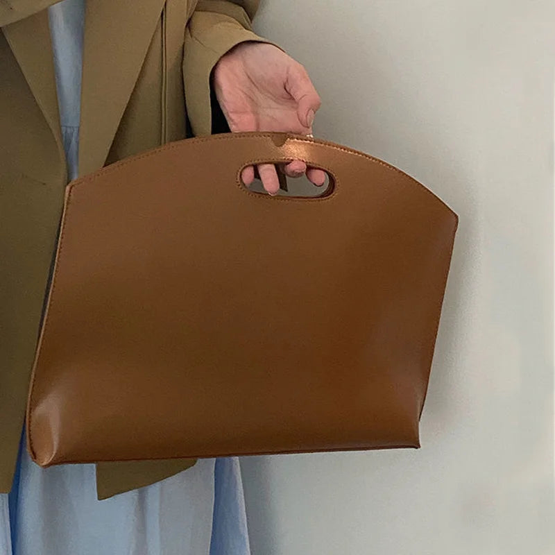 Damenhandtasche, neue Aktentasche mit großem Fassungsvermögen, modische, vielseitige Pendler-Tasche, Leder-Aktentasche, Umschlag-Clutch-Tasche