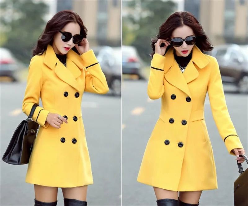 Woman Autumn Winter Jacket 2026 Wool Coats For Women Overcoat Double-breasted Woolen Jackets For Women Outerwear