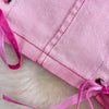 Pink Gradient Jeans Skirts Set Girl Fashion Denim Sleeveless Camisole Vest Top Two-piece Set Mini Bodycon Strap Skirt Summer