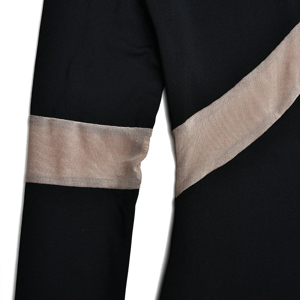 Articat-Women's Split Long Sleeve Midi Dress, Sexy Hollow Out, Split, Irregular, Irregular, Party, Club, Evening