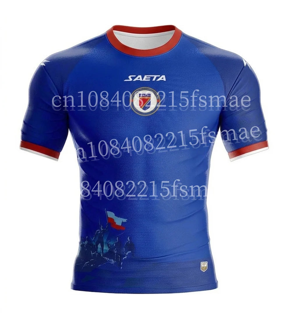 2026Haiti Soccer Jersey Short Sleeve T-Shirt 3D Graphic Printed Kid Sportswear Athletic Fitness Training Tee Tops Football Shirt