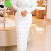 African Dresses for Women 2024 Spring and Autumn African Women Long Sleeve White Plus Size Long Dress African Clothes