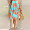 Women's Floral Print Halter Neck Boho Dress Backless Spring Summer Casual Elegant Gown for Party And Wedding