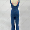 TARUXY Backless Heart Cutout Bodycon Jumpsuit For Women Casual Sleeveless Slim One-Piece Outfits Retro Denim Jumpsuits New 2025