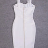 BEAUKEY Summer White Rhinestone Bandage Evening Dress Women Luxury Maxi Spaghetti Strap Red Club Celebrity Evening Party Vestido