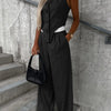 Women Sport Solid Dress Short Sleeved Round Neck Side Split Long Dresses Slim Fit High Waist Casual Ladies 2023 Autumn