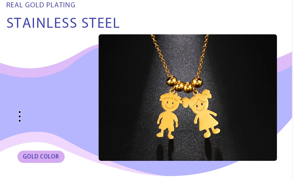 Couple Friend Personalized Necklace Custom Chain Name Mother Father Family Gift For Women Men Stainless Steel Pendant Jewelry