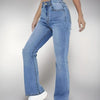 Neue Damen Hot Jeans Schlankheits-Hosen im europäischen und amerikanischen Stil Lässige vielseitige High Waist Washed Denim Hose für Damen