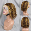 10-16 Inches 200% Density Water Wave Bob Human Hair Wigs  Short Deep Curly Brazilian Remy Human Hair Wigs for Black Women
