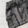 Harajuku Multiple Pockets Denim Plaid Skirt Vintage Goth Black Y2k Mini Skir Fashion Womens Casual Versatile Sexy Streetwear