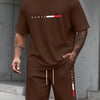 Men's Tracksuit 2 Piece O-neck Short Sleeve Shirt Shorts Set Men's Running Suit Plus Size T shirts Man Clothing Summer T-shirt