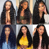 16-32 Inches Long Curly Brazilian Hair Wig For Women 200% Density V Part Wig Human Hair Natural Black V Shape Wig Hair Wigs