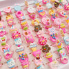 30/100pcs/Lot Wholesale New Cute Kids Finger Rings Party Pink Candy Ice Cream Donuts Cake Child Jewelry Open Adjust Gifts Girls