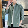 2026 Shirts Men Handsome Fashion Streetwear Design Japanese Harajuku Korean Summer All-match Teens College Unisex Clothes Ins