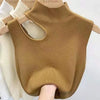 Women Knitted Tank Top Summer Fall Slim Sweater Short Sleeveless Solid Summer Sweaters Hollow Out Pullovers 2026
