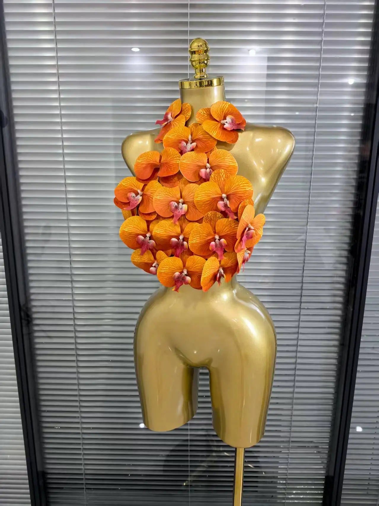 Rosered Orange Women Sexy Florals Backless Halter Bodycon Tops Nightclub Party Celebrate Carnivals Music Festival Tops