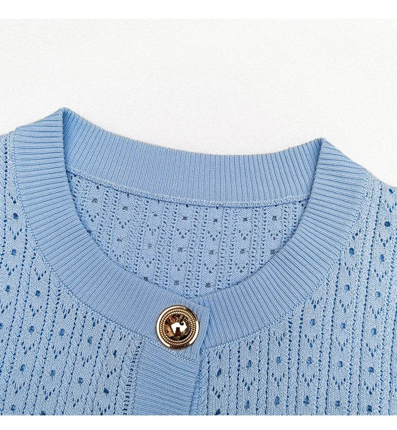 ZJYT Women's Knitted Dress Set 2 Piece Spring New Flare Sleeve Sweater and Long Skirt Suit Elegant Female Party Outfit Blue 2026