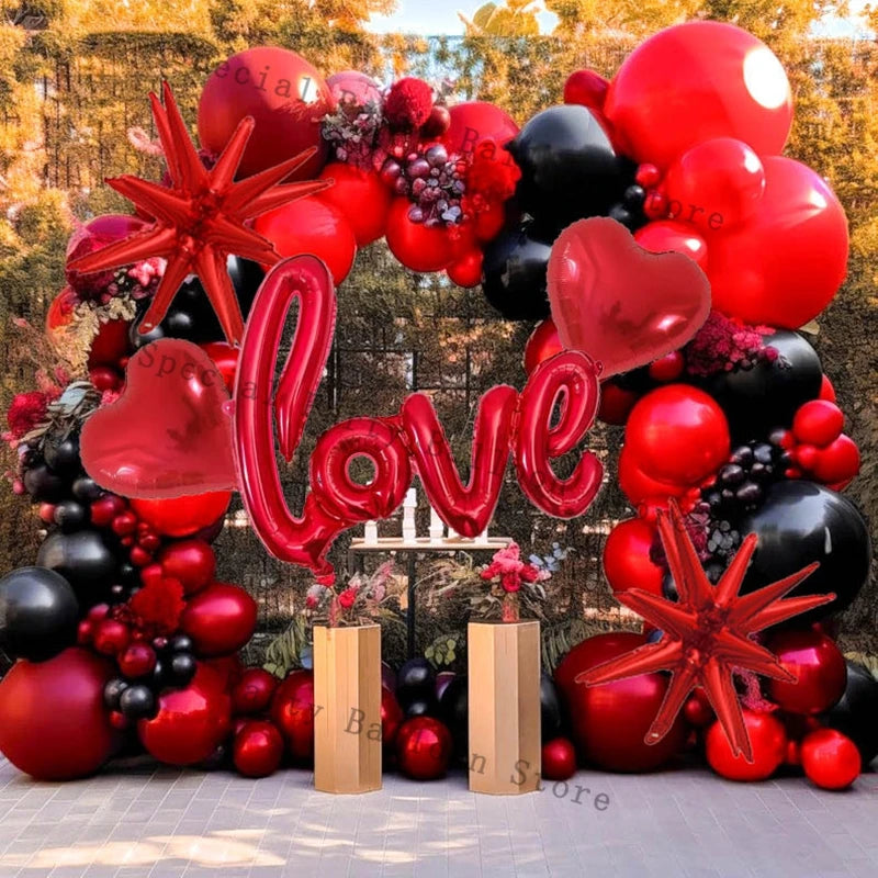 Valentinsdeko Ballon Girlande Bogen Kit Rosarot Herz Liebe Ballon für Hochzeit Jahrestag Valentinstag Geschenk 14 De Febrero