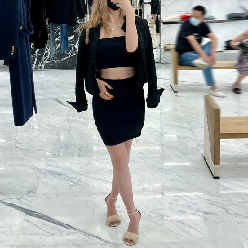 2025 Frühling Neu Nerzhaar High Heels Ein-Wort-Sandalen Eckige Zehen Stiletto Damenschuhe