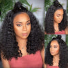 Deep Wave Bob Wig Human Hair Lace Front Wigs For Black Women Human Hair  Invisible Lace Wigs 200 Density 13x4 #1B Natural Black