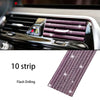 10 Stücke Diamant Auto Klimaanlage Outlet Streifen Bohrer U Form Strass Clip Dekoration Glänzende Kristall Trim Streifen Auto Zubehör