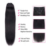Seamless Clip ins Extensions Human Hair Straight Brazilian Remy Real Natural Hair 8Pcs 120G/Set Clip on Human Hair Extensions