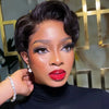 Kurze Bob Perücke Pixie Cut Perücke Glatte Echthaarperücken 13x4 Transparente Lace Front Perücke Für Frauen Highlight Glatte Pixie Cut Perücke