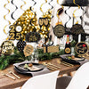 10pcs/set Happy New Year Spiral Hanging Banner Garland Hello 2025 New Year Eve Party Decoration Supplies Photo Booth Props Gift