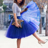 Multi-layer Tulle Tutu Skirts Fuchsia 6 Layers Fluffy Petticoat Underskirt Princess Ball Gown Women Halloween Party Skirt
