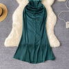 SINGREINY Evening Party Senior Slim Dress Women Spaghetti Strap Backless Zipper Sleeveless Bodycon 2024 Newest Satin Long Dress