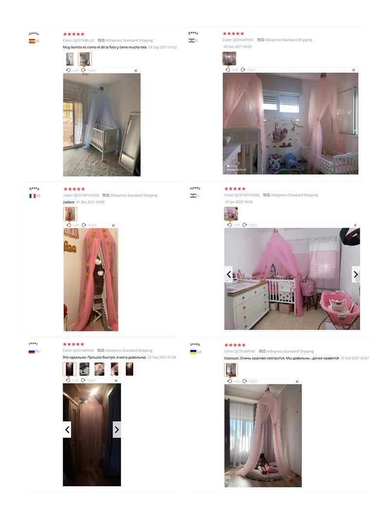 Moskitonetz für Babybetten, Betthimmel, Vorhang, Bettwäsche, Wiegennetz, Rosa, Prinzessinnen-Spielzelt für Kinder, Kinderzimmerdekoration