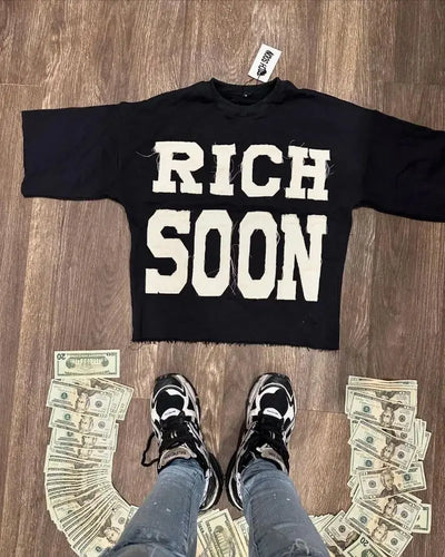 2024 Sommer Mode Retro Letter Stickerei Casual Loose T-Shirt Herren Y2k Street Goth Punk Oversized Kurzarm Top Damen
