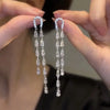 Modische Luxus-Ohrringe mit geometrischen Anhängern für Damen, Hochzeit, Party, Schmuckzubehör, wunderschöne Zirkonia-Braut-Brincos