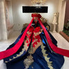 Elagant Royal Blue Princess Quinceanera Dresses Puffy Bead Sequins Appliques Gems Vestidos 15 Años Birthday Dress Customized
