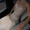 Angelika Exquisite A-line Evening Dresses for Women Rhinestones Pleated Bow Graduation Party Gowns Vestido de Gala Customized