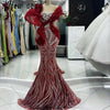 2024 Burgundy Luxury Evening Dress Women Engagement Wedding Dress Ruched Mermaid Vestidos De Fiesta Graduación Customized