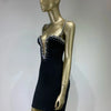 New Women Celebrity Sexy V Neck Beading Backless Black Mini Bandage Dress 2025 Knitted Elegant Evening Club Party Dress