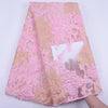 Classic High Quality African Lace Fabric Gilding Brocade French Organza Lace Fabric For Nigerian Women Wedding Party Dress S2078