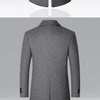 BROWON Brand Trench Coat Men Autumn and Winter New Solid Color Long Woolen Coat for Men Business Casual Windbreaker Men Clothing