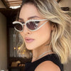 XJiea 2024 Designer Strass-Sonnenbrille für Damen Luxusmarken-Mode-Steampunk-Herrenbrille Party-Strand-Schatten-Accessoire