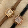 Heißer Verkauf Damenuhr Kleines Quadratisches Zifferblatt Dünnes Lederarmband Damenuhr Elegante Quarz-Damenuhren Lässige Uhr Damen