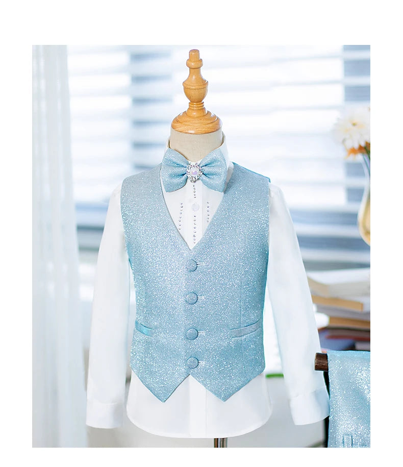 Baby Boy Suit Children's Piano Performance Evening Dress Blazers Sets Boys Suits For Weddings Traje De Niño Para Bautizo A3742
